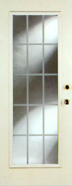 Facroy Direct Doors Metal French Door with 15 lite white internal grid glass