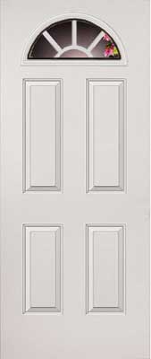 Facroy Direct Doors METAL EXTERIOR DOOR WITH SUNBURST GLASS
