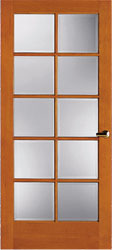 Facroy Direct Doors Interior French 10 Lite Wood Bar Stain Grade