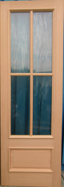 Facroy Direct Doors Exterior Fir 1 Panel 4 Lite