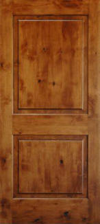 Facroy Direct Doors KNOTTY ALDER RAISED PANEL TWO PANEL SQUARE TOP