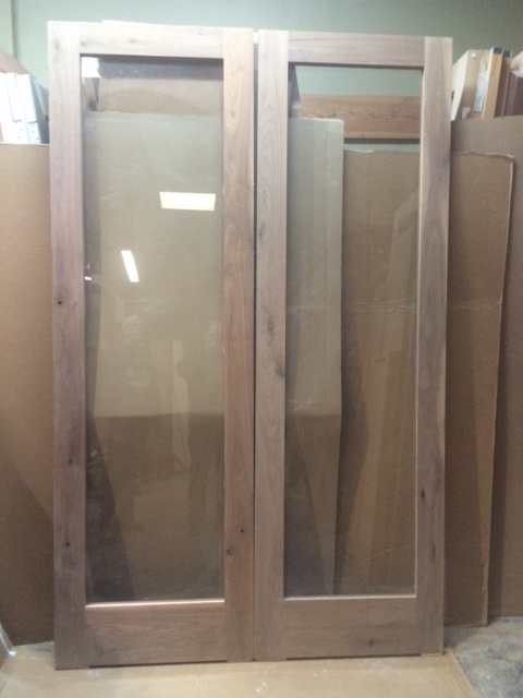 Facroy Direct Doors WALNUT ONE LITE INTERIOR FRENCH