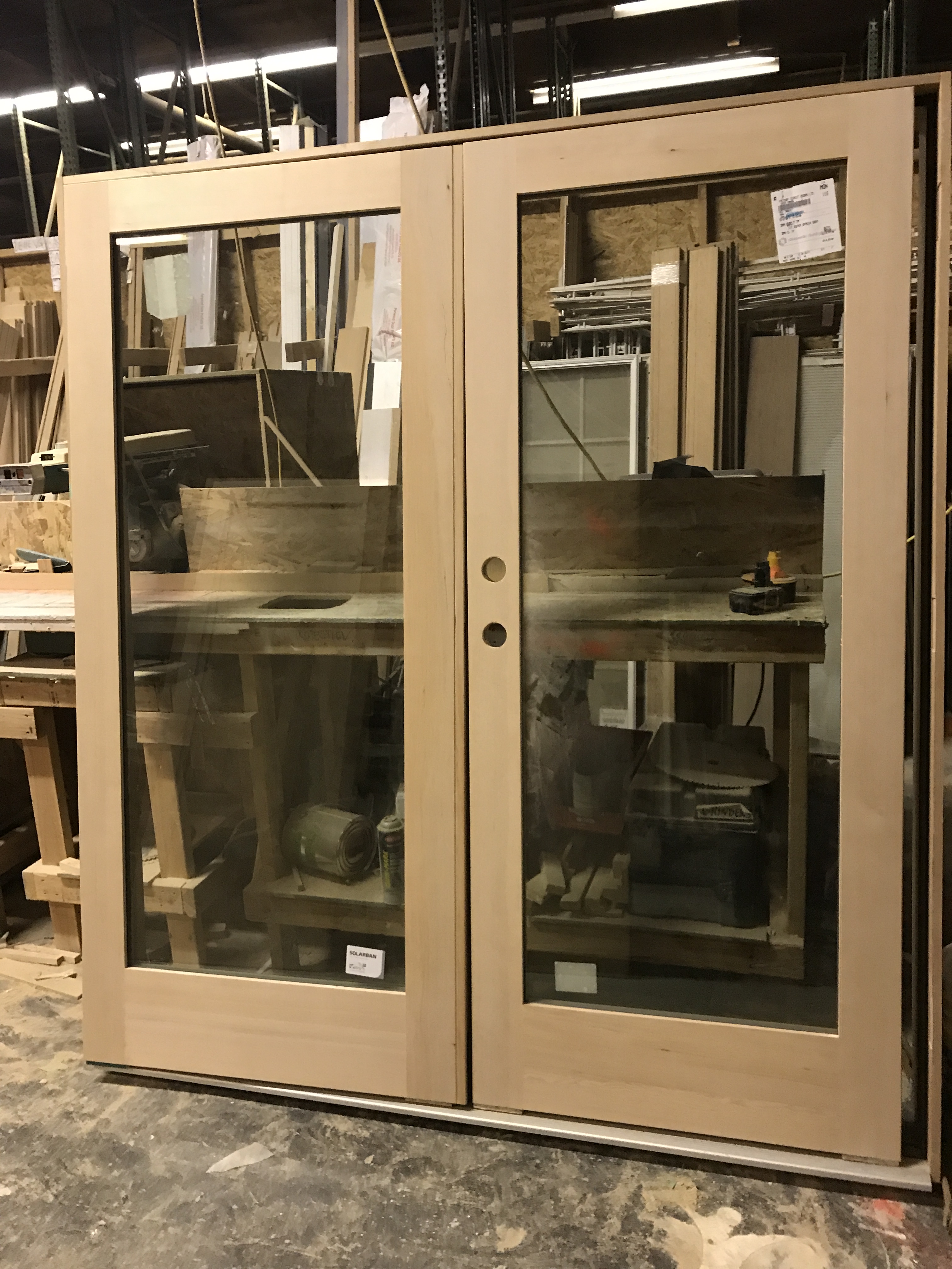 Facroy Direct Doors EXTERIOR SOLID HEMLOCK SHAKER FRENCH PAIRS