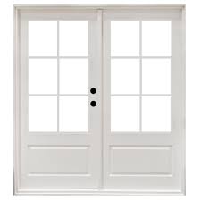 Facroy Direct Doors FIBERGLASS 1 PANEL 3/4 GLASS AND SIX LITE GRID PAIR