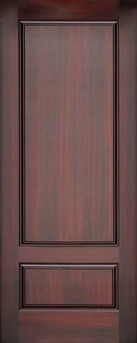 Facroy Direct Doors FIBERGLASS STAIN GRADE MAHOGANY 2 PANEL RAISED PANEL 1 3/4 