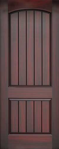 Facroy Direct Doors EXTERIOR MAHOGANY GRAIN 2 PANEL FIBERGLASS DOOR